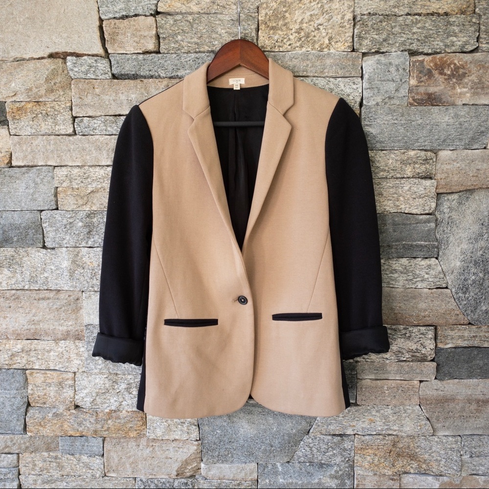 SOLD Jcrew Black and Tan blazer